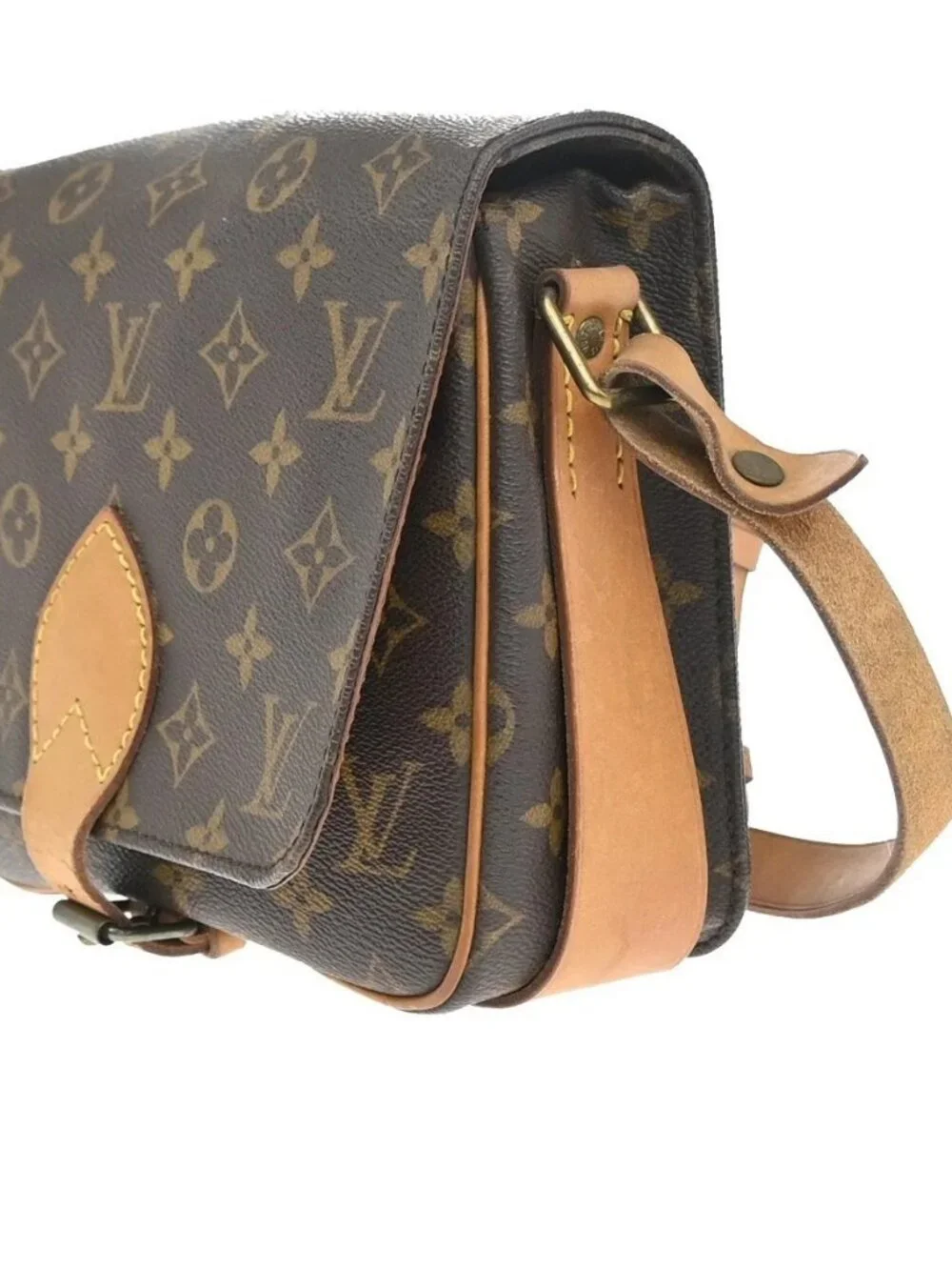 LOUIS VUITTON Cartouchiere MM Shoulder Bag Monogram Leather Brown M51253 83KC660 - Picture 2 of 16